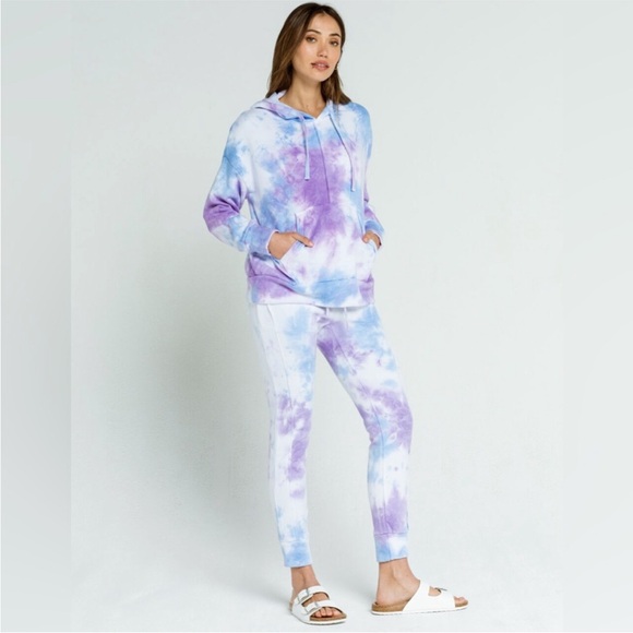 Free People Movement Set Work it out Jogger (small) And Hoodie (Medium) Tie Dye - Picture 2 of 16